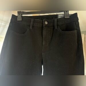 American Eagle Outfitters Black Slim Straight Jeans Jegging High Rise 6R 28W NWT
